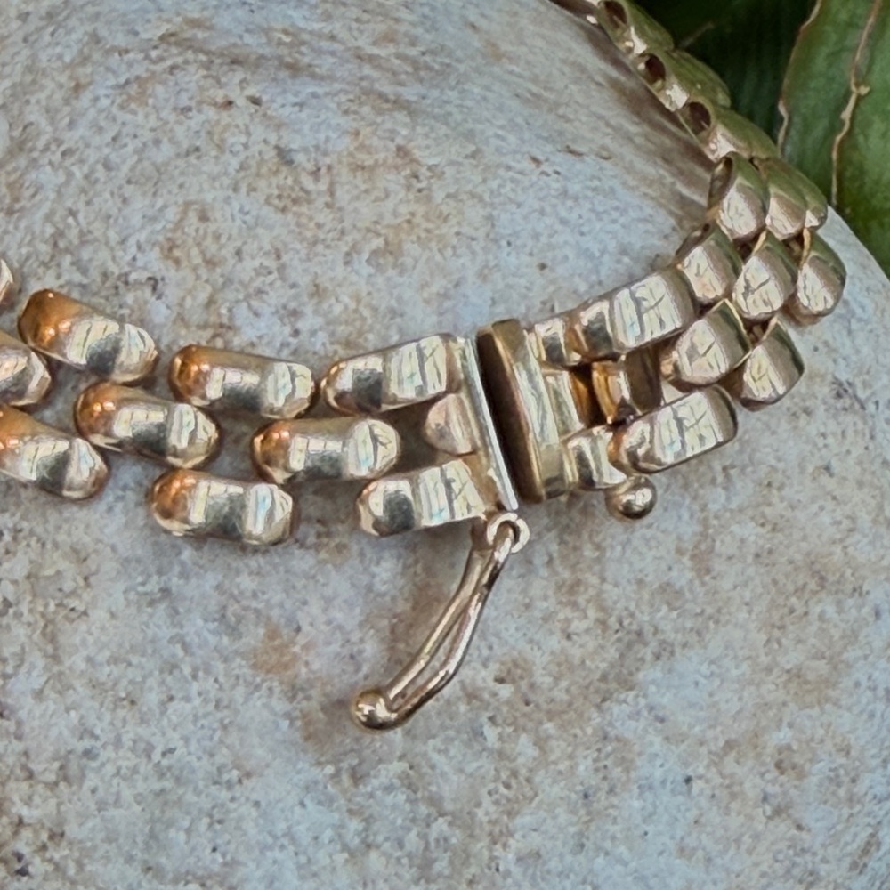 14 karat gold panther link Bracelet - Picture 5 of 5